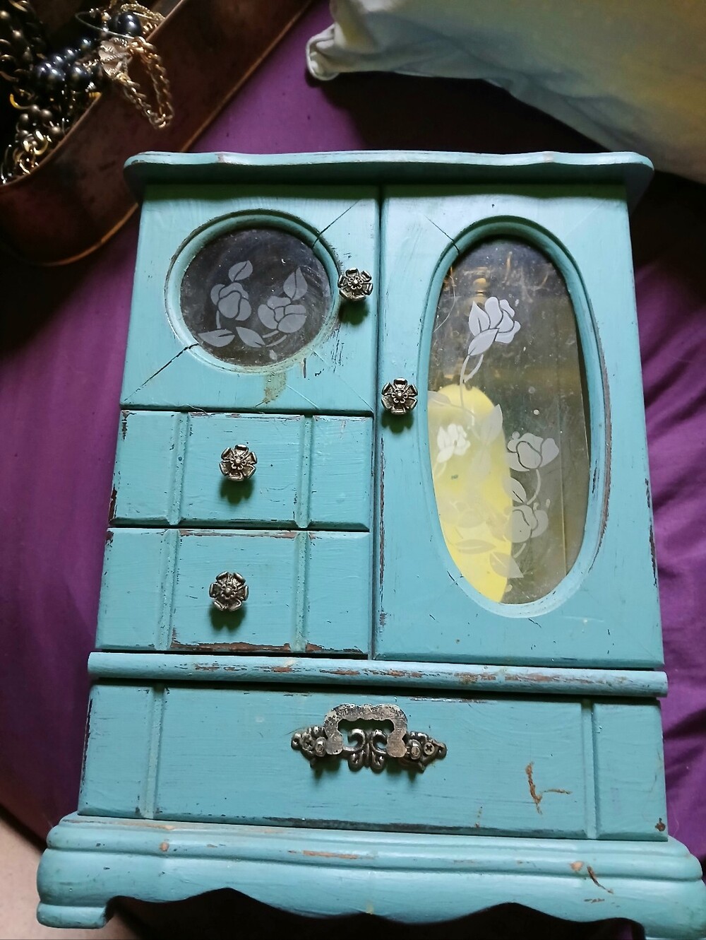 Vintage Refurbished Jewelry Box